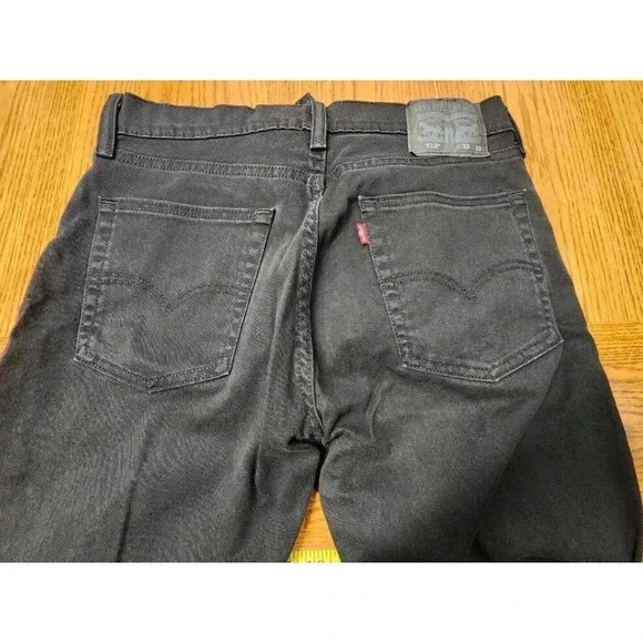 LEVIS MENS BLACK JEANS 32 X 32 - Picture 3 of 6